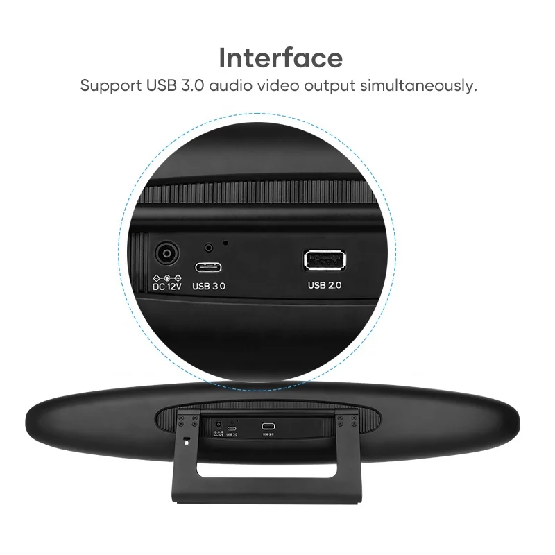 4K UHD BT5.0 Voice tracking USB plug and play video camera with HiFi mic array and beamforming speaker video conference solution