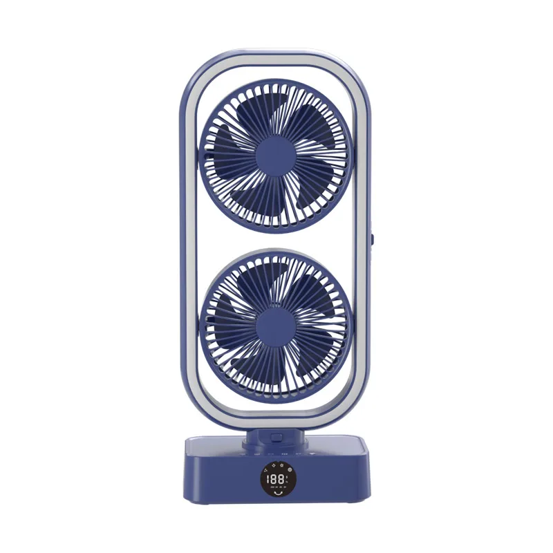 2022 Hot Selling USB Rechargeable Power Bank LED Light Electric Remote Control Fan