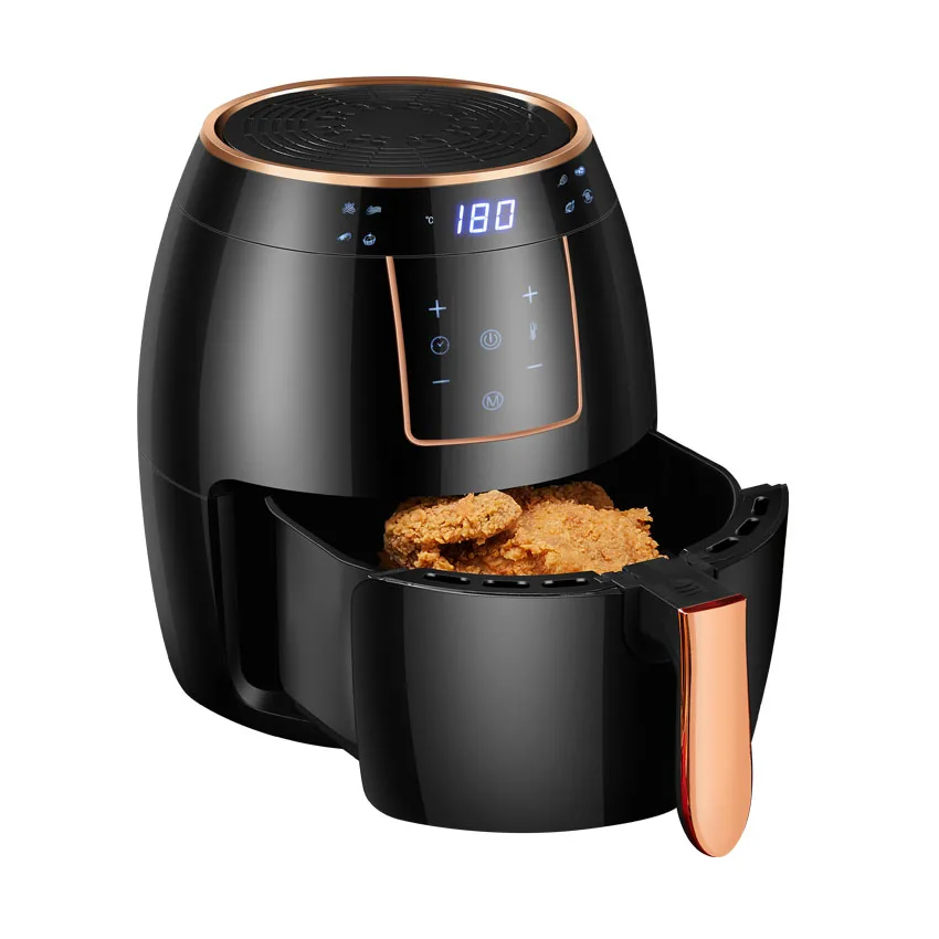 100-240V air fryer touch screen control household large-capacity electric fryer easy to clean European standard 5.5L air fryer
