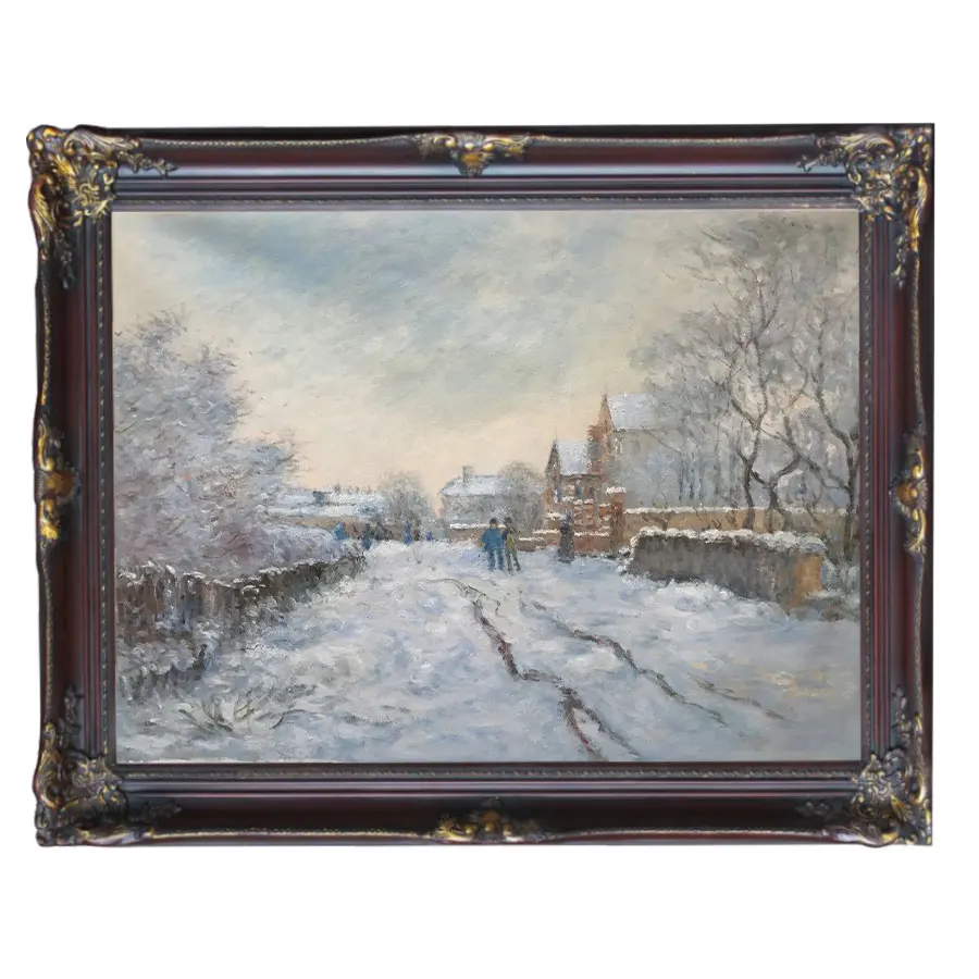 High Quality Reproduction 100% Hand Painted Claude Monet Artists Canvas Paintings Winter Painting Home Wall Decor