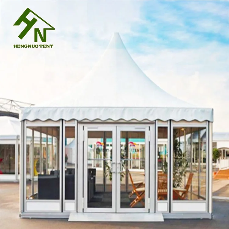 Hot Sale Durable Celebration Pagoda Tent With Glass Wall