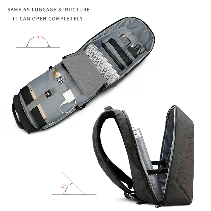 Tigernu T-B3351 manufacturer notebook back pack anti theft usb smart laptop backpack bag with usb charger port