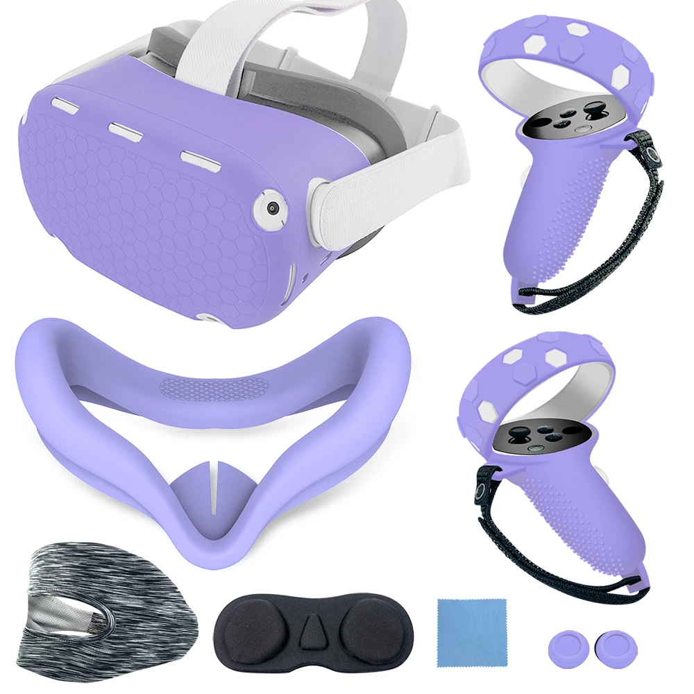 Suitable Vr Accessories Controller Full Set Accessories Knuckle Strap Head Strap Silicone Protection Cover For Oculus Quest 2