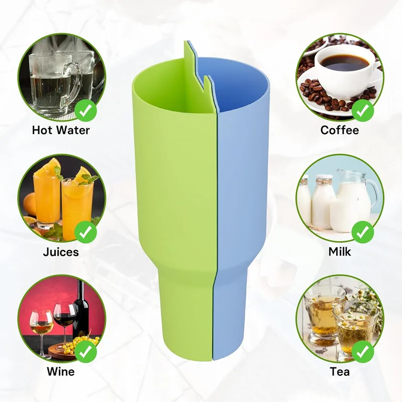 Reusable Silicone Double Inner Cup Section Tray for  40 oz Stanley Tumbler