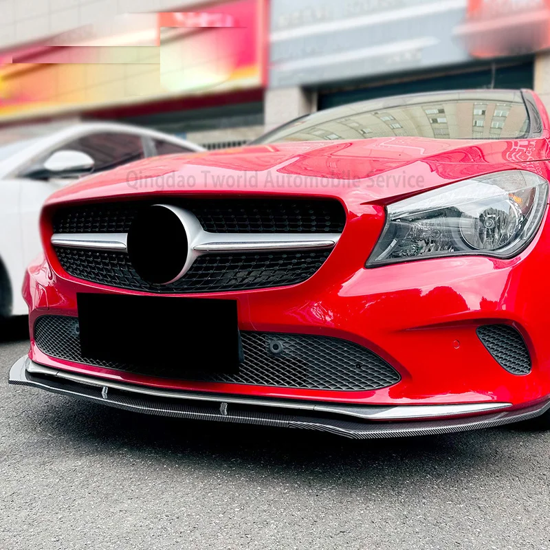 Buy Factory custom front lip spoiler car lip splitter for Benz CLA C117 later stage 2016 2017 2018 2019