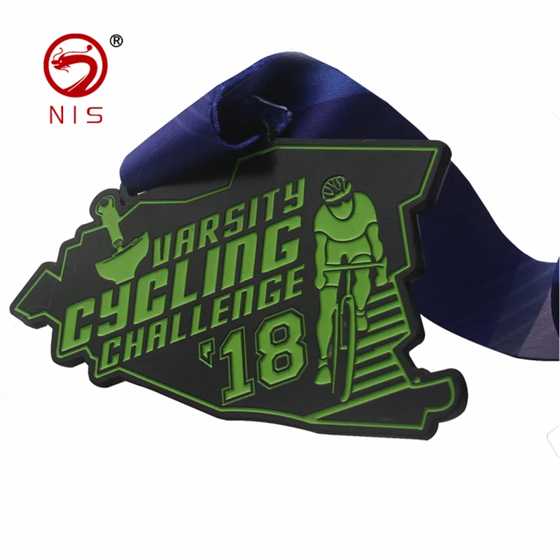 Производство 3d награды бега марафона эмалевые металлические спортивные медали с лентой