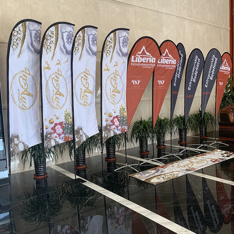 promotion cheap decorative Advertising Flag 310cm pool festival Feather beach Flag outdoor Advertising Flags And Banners