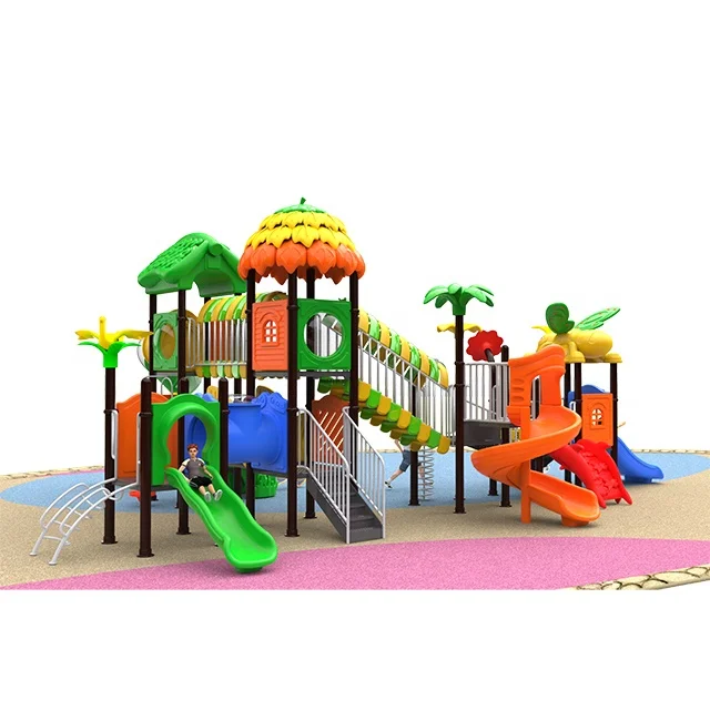 Cheap Commercial Amusement Park Kids Used Outdoor Play Playground Plastic Slides For Sale