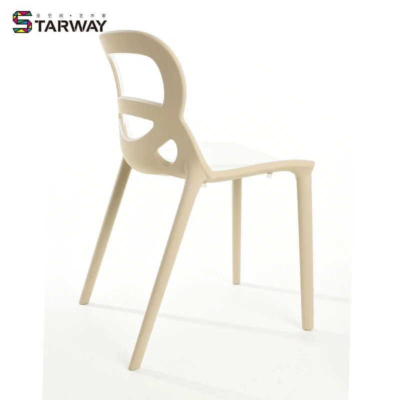 Оптовая продажа на заказ скандинавском стиле высококачественные дизайнерские стулья для ресторанов выдолбленные назад Pp пластиковый обеденный стул