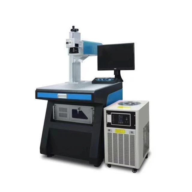 UV precision laser marking machine crystal and glass engrave fiber printer for glastic