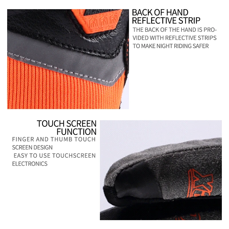 New Style Motorcycle Leather Carbon Fiber Gloves Windproof And Breathable Touch Screen Non-slip Racing Gloves