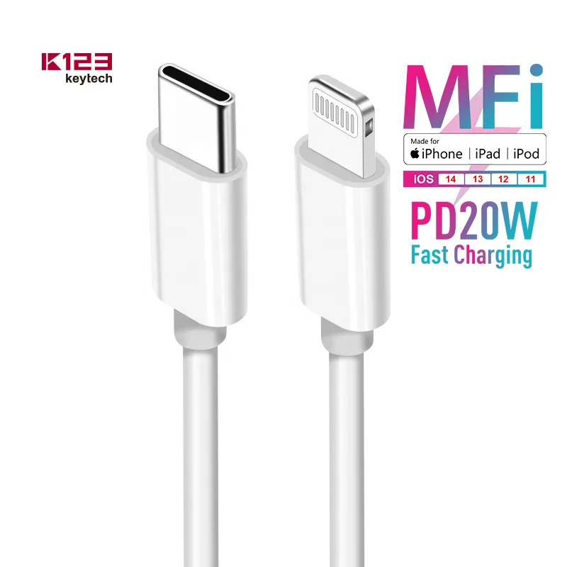 Big Deals Original MFi certified 1m nylon braided fast usb charging cable For iphone fast charging USB Cable