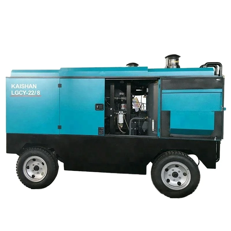 kaishan High Pressure Diesel Powered 15 bar 500 cfm portable diesel screw air compressor for drilling rig