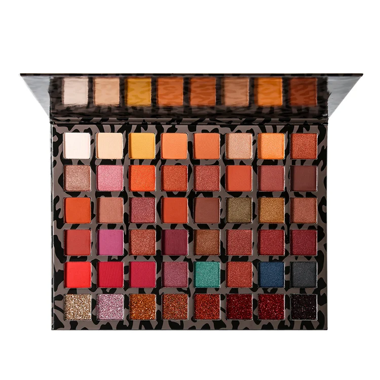 
Custom Colorful Glitter 48 Beauty Rainbow Palette Blue Red Pink Eyeshadow Smokey Eye Makeup 