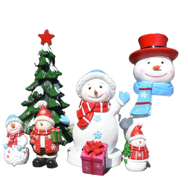 Factory Customized Outdoor Christmas Festival Ornament Resin Santa Claus Sculpture Stone for Decorative Purpose