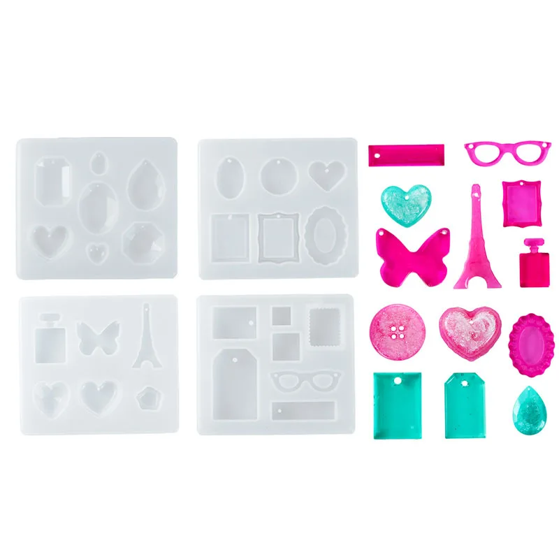 Silicone Molds for Epoxy Jewelry  DIY Resin Casting for Pendant Earrings Necklace Keychains