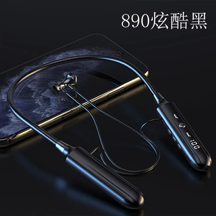 890K Sport Neckband BT Earphone 8D Stereo Headphone 800Mah Big Battery KTV Live Stream Headset With Mic