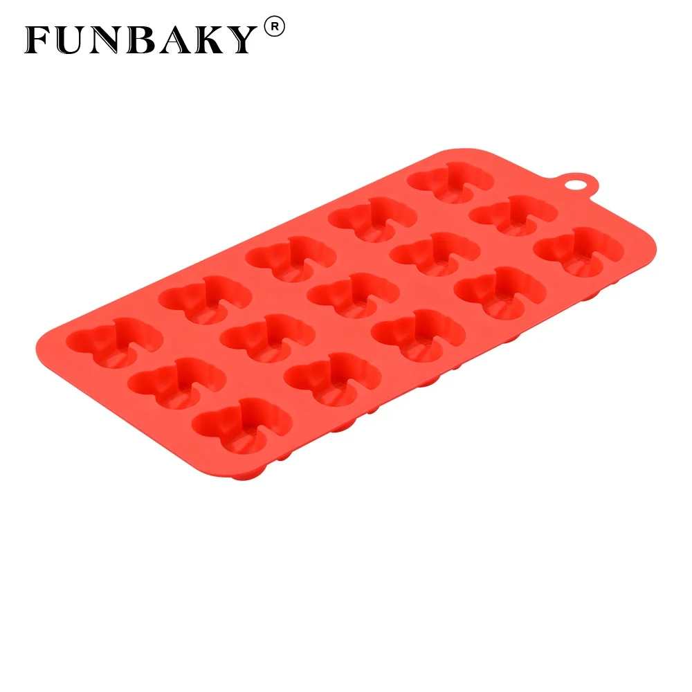 
FUNBAKY BPA free candy making tools cherry shape chocolate mould silicone DIY soft sweet gummy handmade tools 