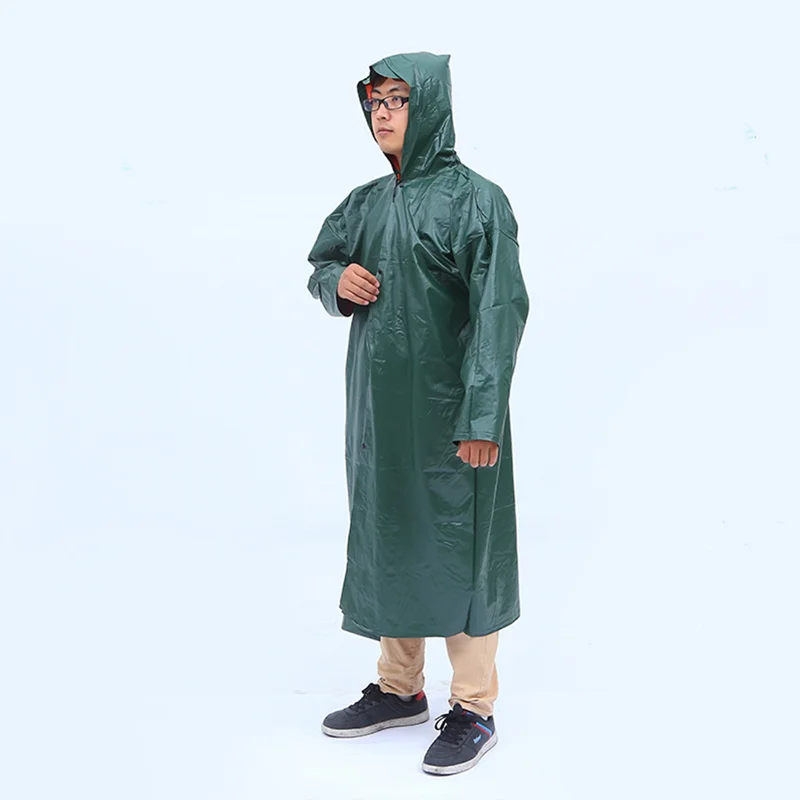 Adult army green coat type raincoat labor protection construction site WATERPROOF CYCLING outdoor travel one-piece poncho