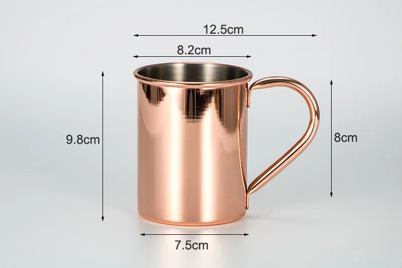 304 stainless steel straight barrel mug for bar Moscow Julie mule mug 420ml capacity beer bar mug
