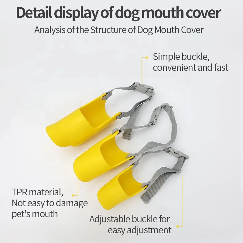 Factory Wholesale Custom Logo Adjustable Silicone Pet Dog Muzzle