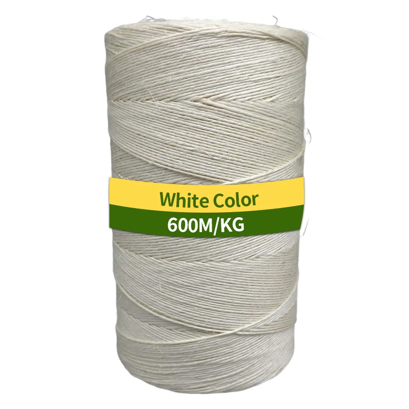 600m/kg White Sisal Yarn 100% Sisal Fiber Sisal Rope Single-ply Thread Spun Yarn