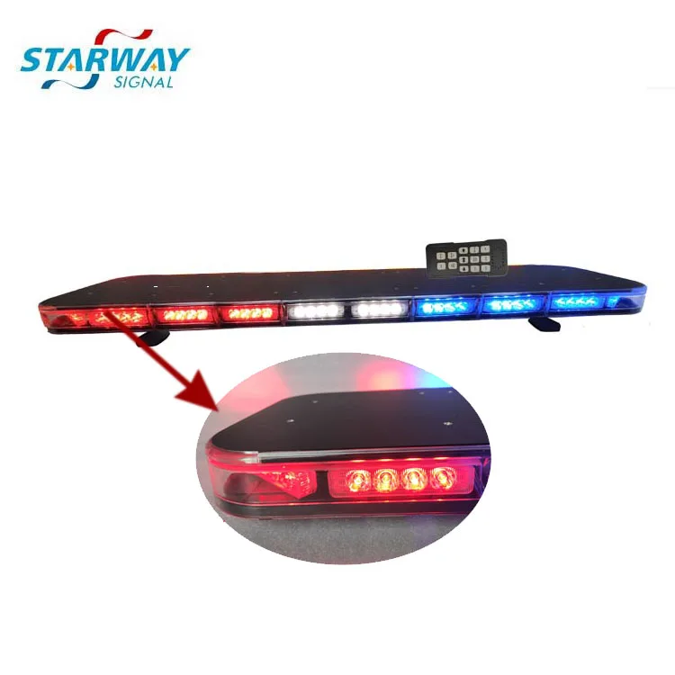 
Starway New Technology slimline single row flashing police warning LED light bar for big ambulance fire truck 