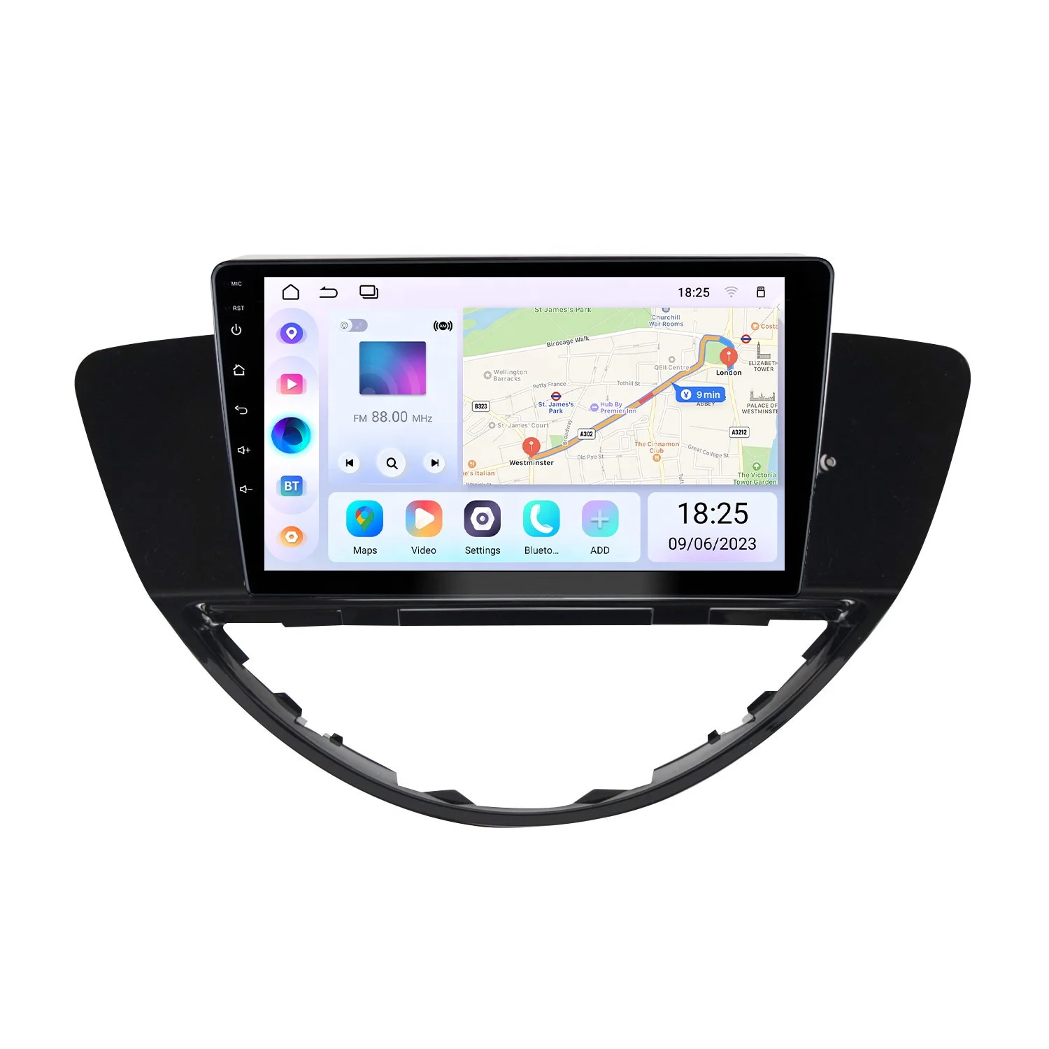 Meihua Android Car Radio Facial 9inch Frame for Subaru TRIBECA  2007-2014 with Wiring Cable Harness Connector plug Bezel