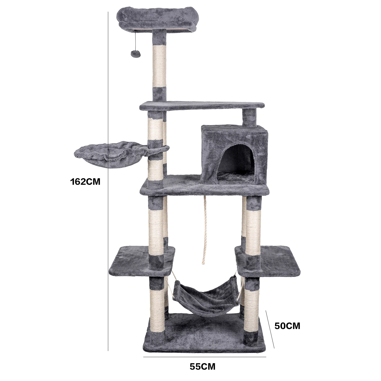 Manufacturer wholesale sisal short plush stable large scratcher tower condo pet supplier cat tree