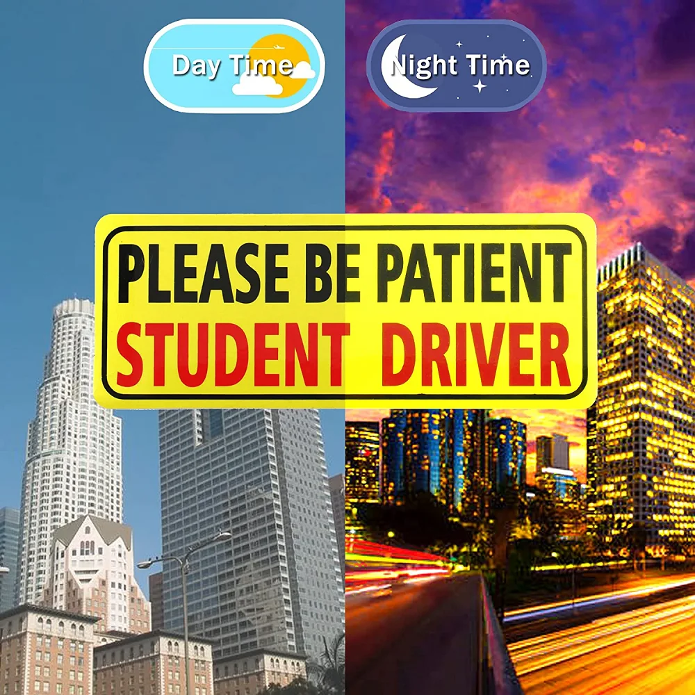 Customized Student Driver Magnet for Car Please Be Patient Student Driver Magnet ew Drivers Sticker Safety Warning of car decals