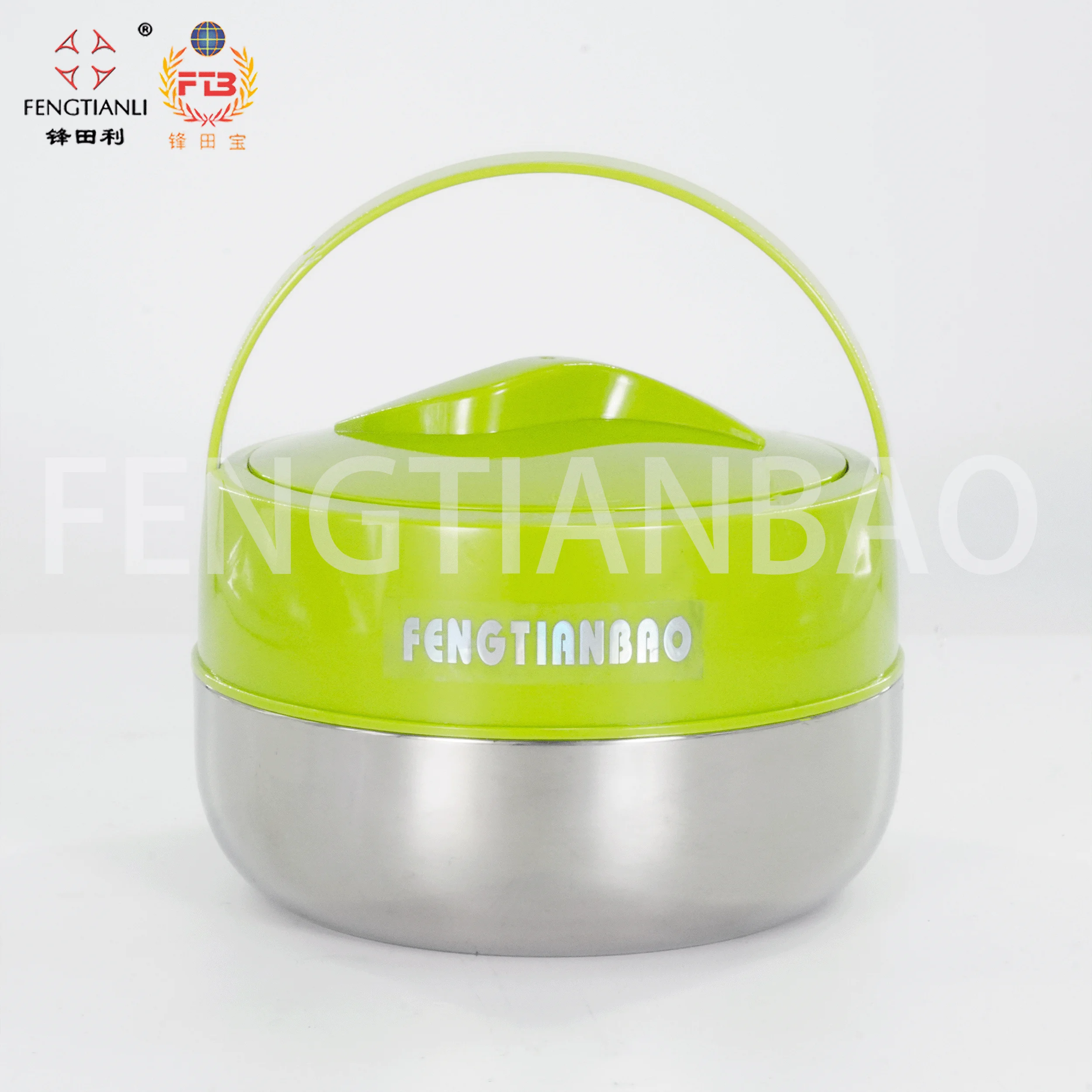 2.0L 1PCS GREEN stainless steel insulated casseroles hot pot household items plastic casserole cast iron cookware set non-stick