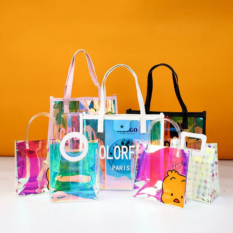 Clear Should Bag Transparent Hologram Bag Pvc Holographic Bags