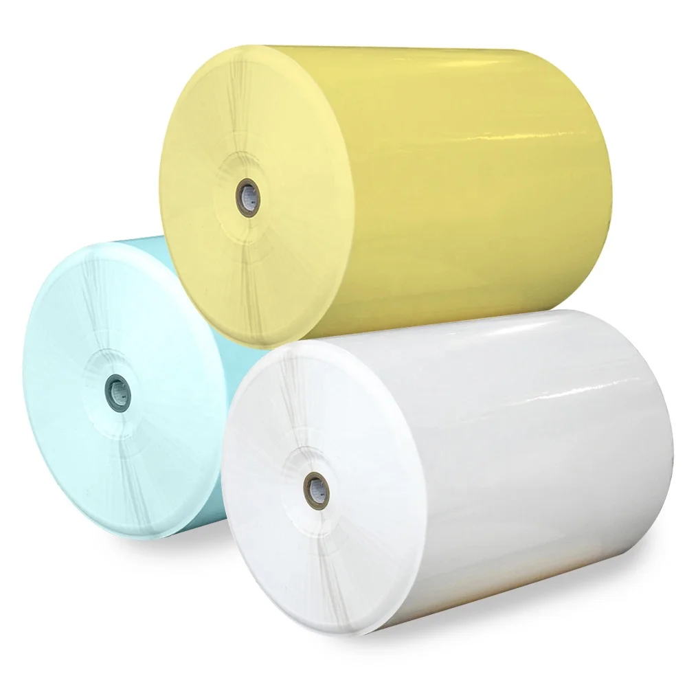 White Blue Yellow Glassine Silicone Release Paper Rolls Suppliers Silicone Coating Paper Roll Silicone Paper Jumbo Roll
