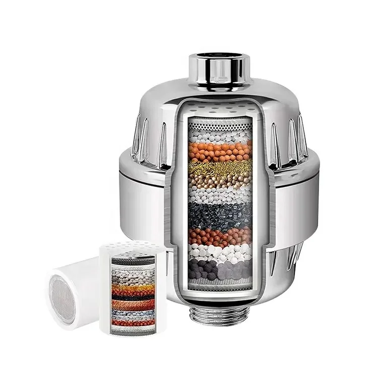 multi stages pure shower head water filter with replacement kdf cartridge filters shower filter water prefilter used in shower h