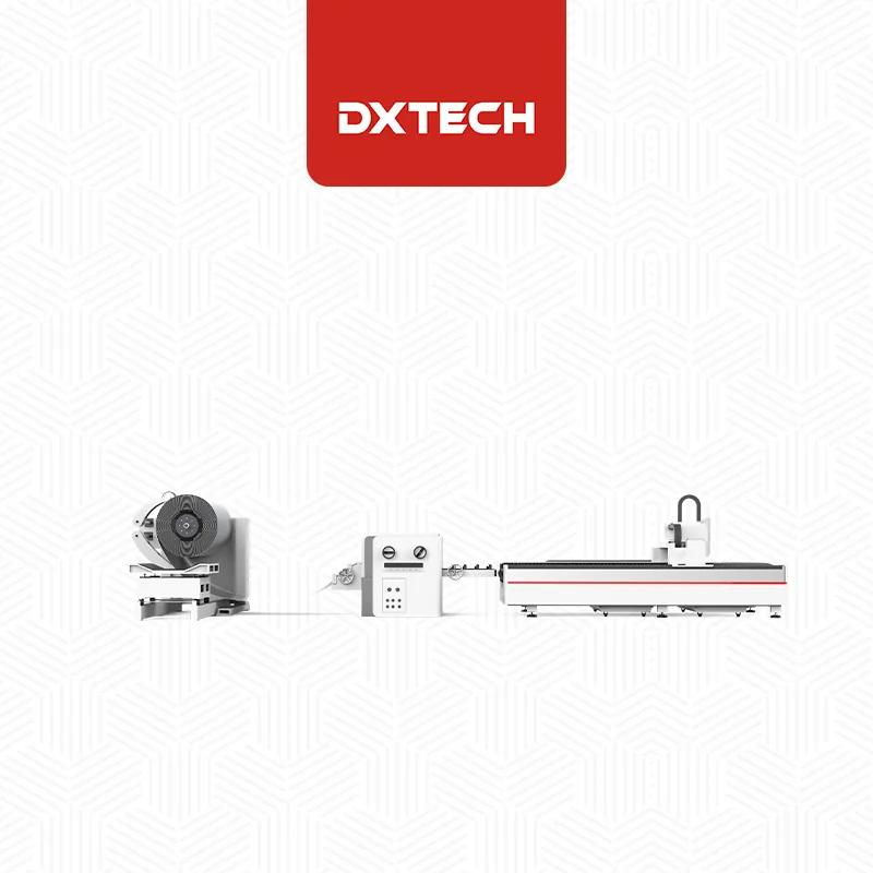 Dxtech четыре функции материала намотки лазерной резки с 3000*1500 мм стол