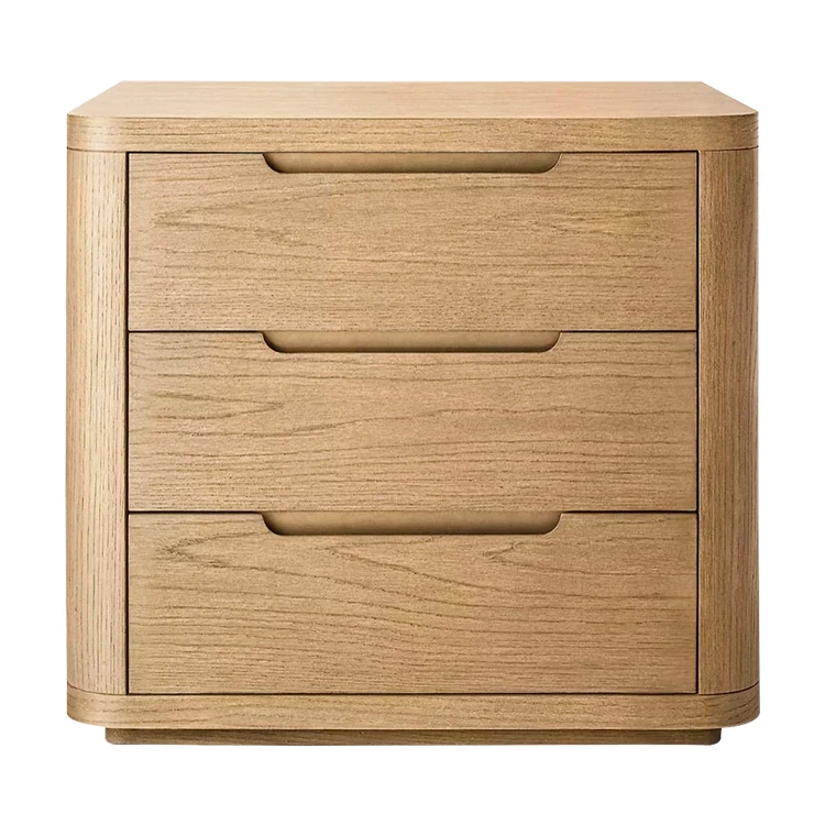 Оптовая продажа Современная тумбочка для спальни прикроватный деревянный столик с 3