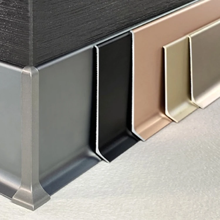Modern Design Decorative Aluminum Skirting Base Board Hotel Floor Wall Corner Application Customized China MDF Aluminum Alloy