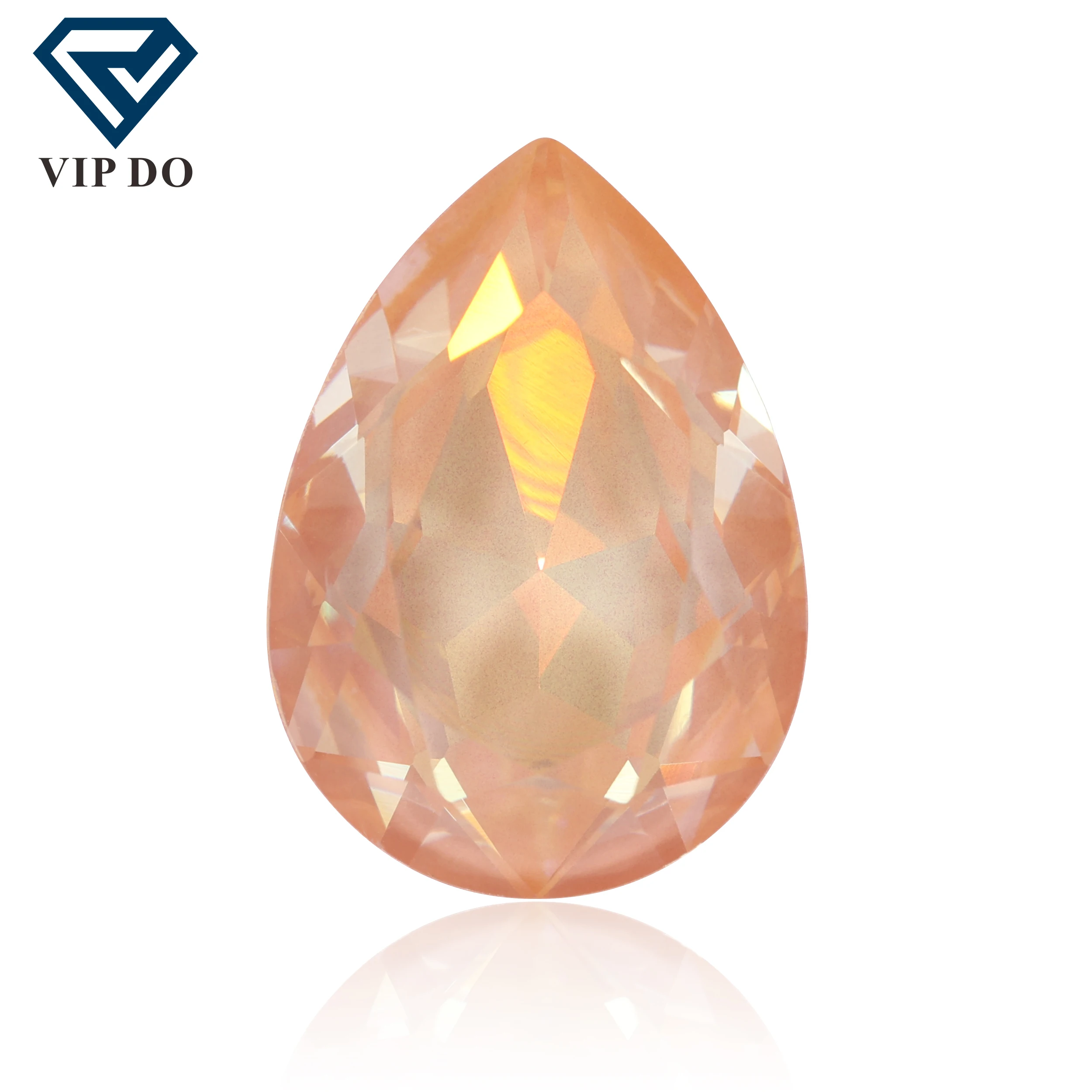 High quality pear cut K9 Glass Crystal Clothes Accessories DIY Shoe Bag Nail Pile Diamond Rhinestone Peach Fairy series