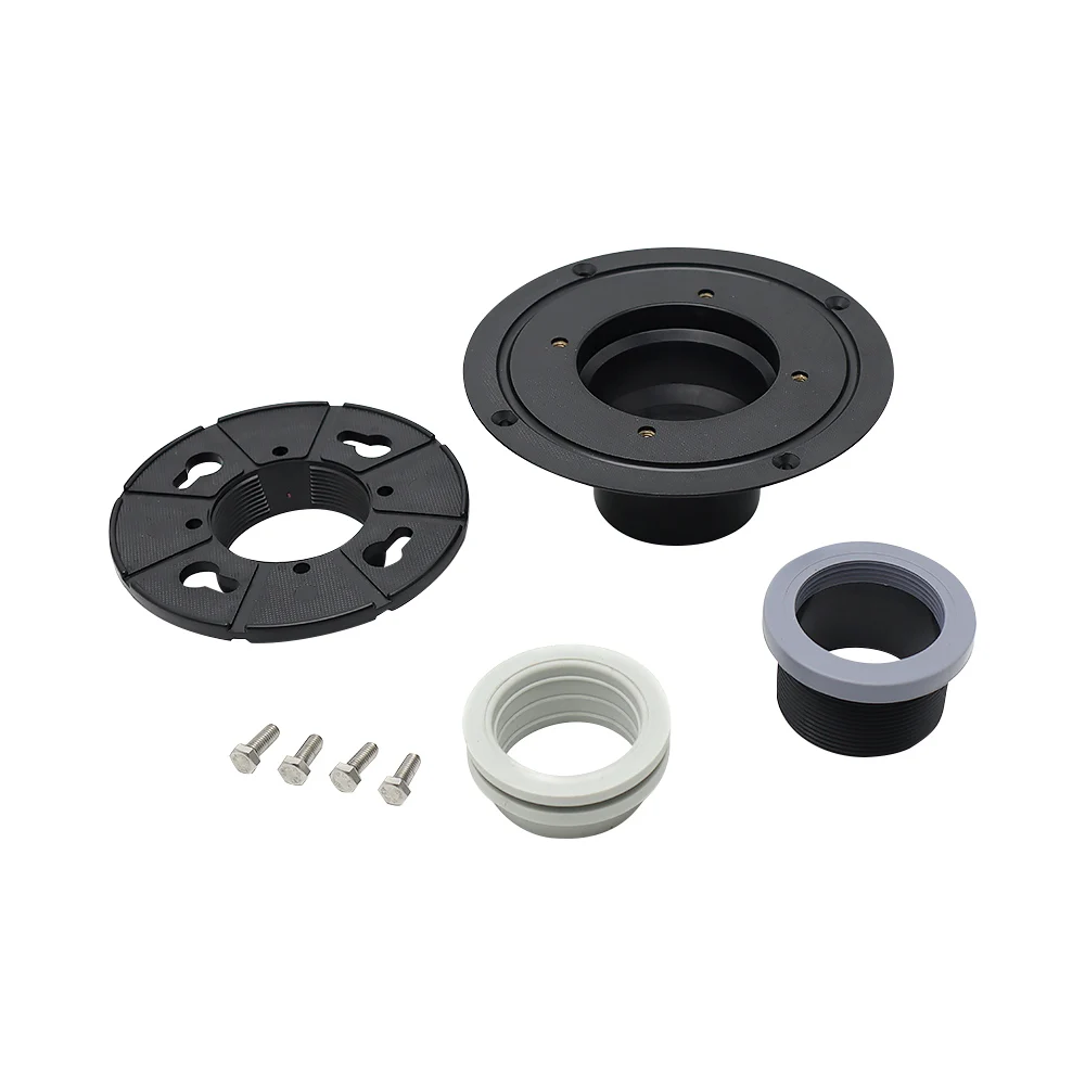 American standard Modern Design 6 Inch Shower ABS floor drain base Square Shower Drain with Drain Base Flang