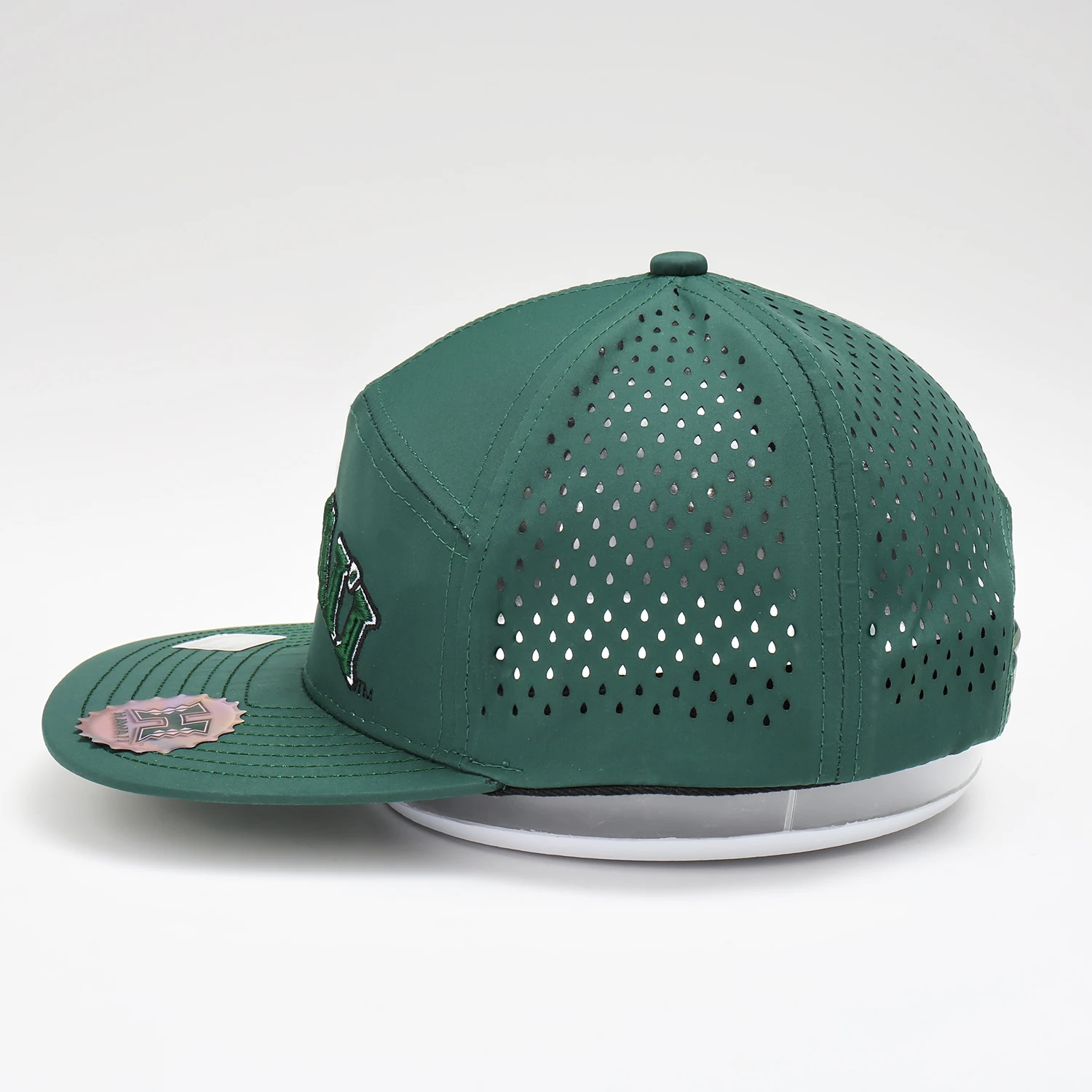 2024 New Wholesale Custom High Quality 3D Embroidery Logo Customized 7 Panels Baseball Cap Nylon Flat Visor  Hat Cap