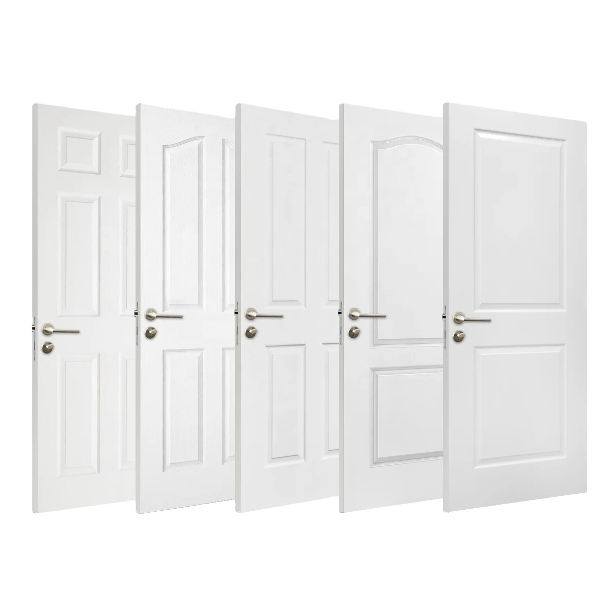 American style prehung Hollow core interior panel white primed hdf moulded door