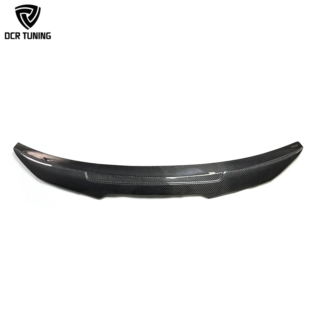 PSM Style S4 B8 B8.5 Real Carbon Trunk Spoiler for Audi Carbon Fiber Rear Spoiler Wing Highkick Duckbill Back Boot Lip 2010-2016