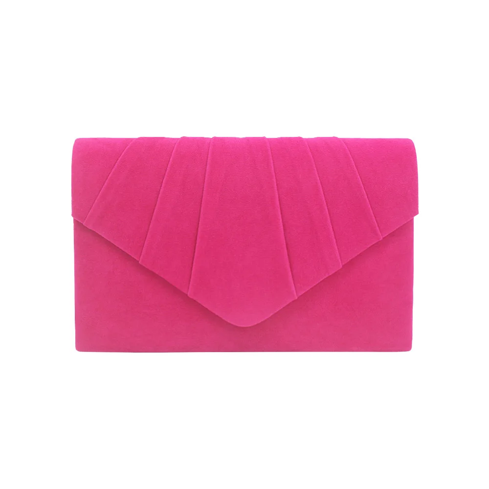 Envelope Crossbody Shoulder Clutch Bags Women Evening Bag Suede Pleated Clutch Purse Envelope Clutches