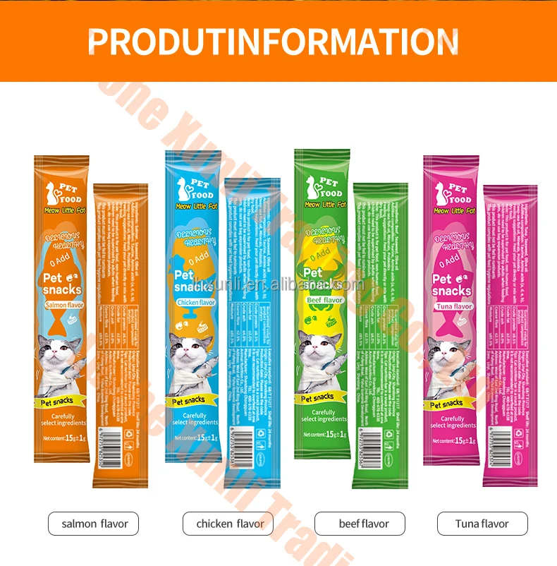 manufacturer wholesale OEM/ODM 15g cat snacks Delicious Natural and Safety Cat Wet Food cat treats