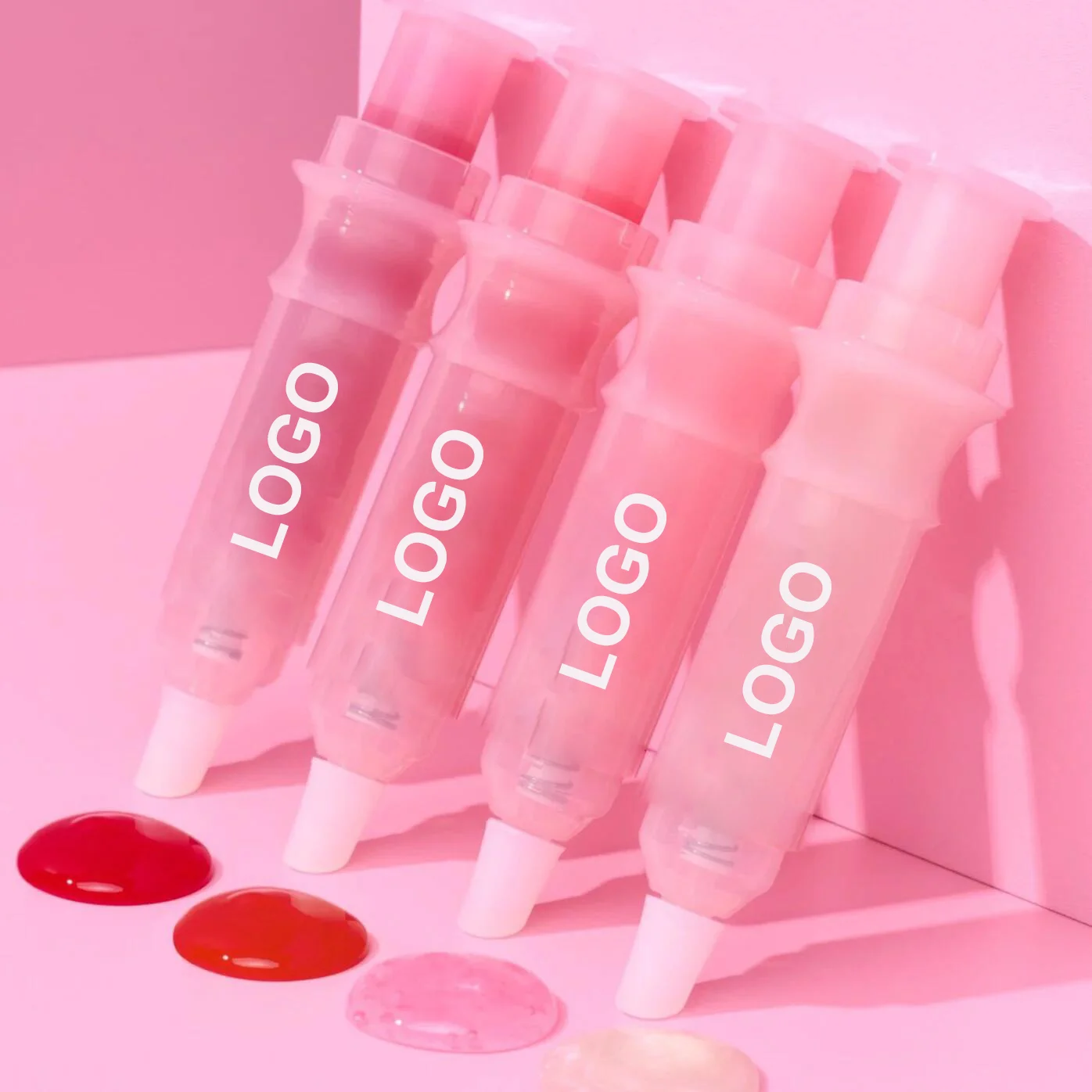 Top ranking lip fuller plump pout lip booster syringe vegan 4 shades instant lip plumper gloss