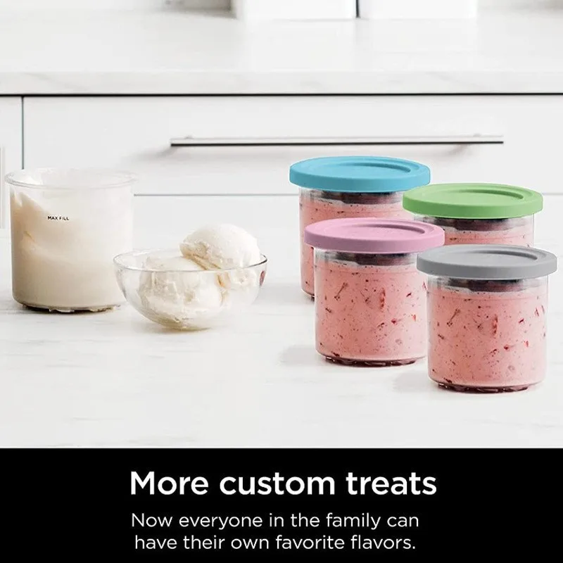 Wholesale Ice Cream Container Airtight Leaf-Proof Food Storage Box Ice Cream Storage Container with Lids