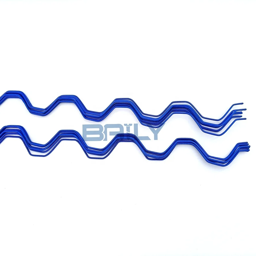BAILY Supply Greenhouse PVC Coated Galvanized Steel White Spring Lock Zigzag Wiggle Wire