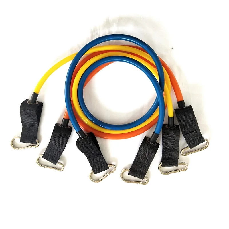 Custom Elastic Tube 11pcs latex tube Fitness Body Building Home Gym Equipment resistance bands