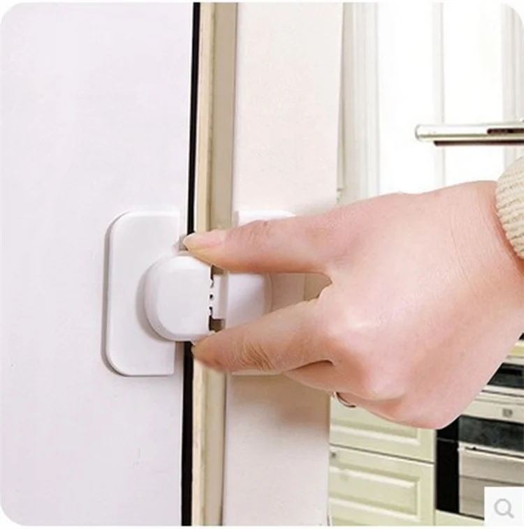Wholesale Square Shaped ABS Child Safety Cabinet Lock Protection Anti-pinching Baby Safety Refrigerator Lock For Kids