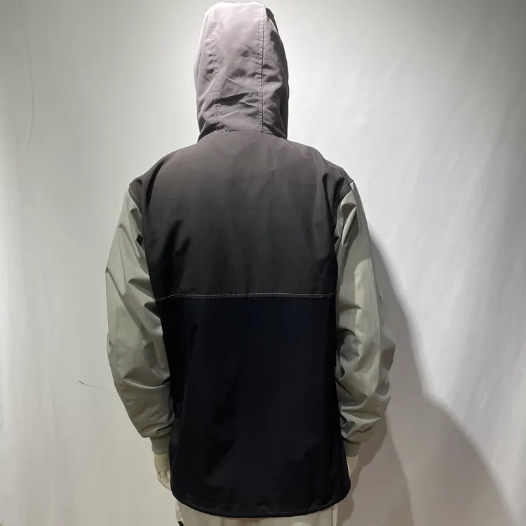 2021 New Model 100% Polyester Dip Tie Half Zip Logo Printed Mens Pullover WIndbreaker Jackets